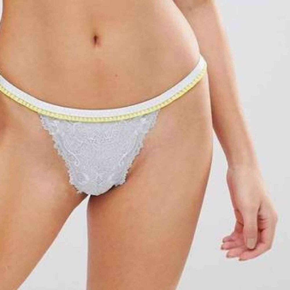 Free People Thong Silver Metallic Under‎ the Sun XS new